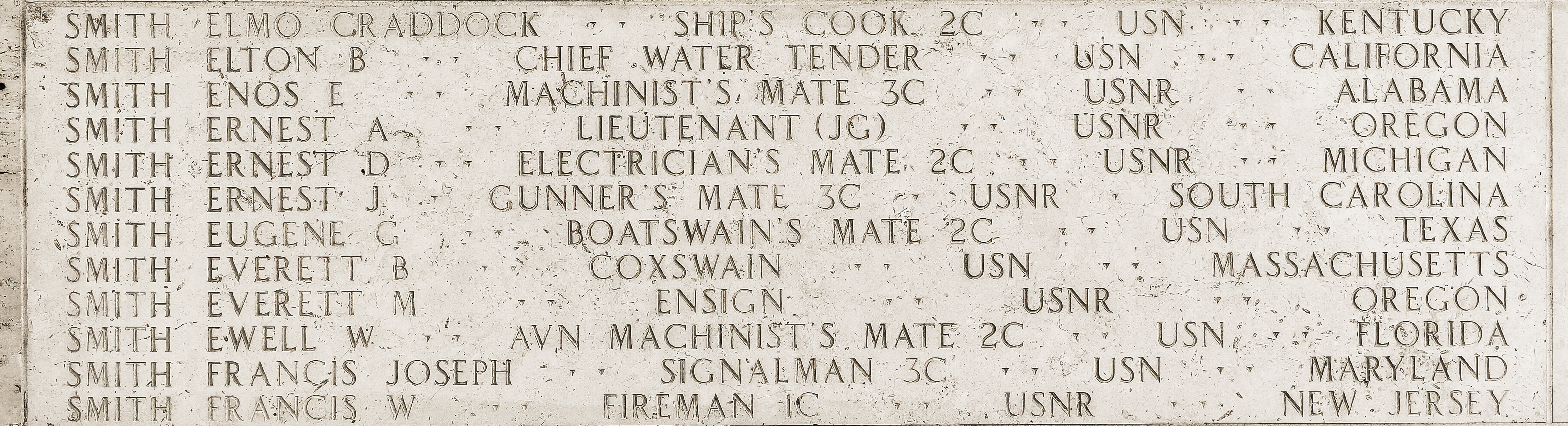 Eugene G. Smith, Boatswain's Mate Second Class